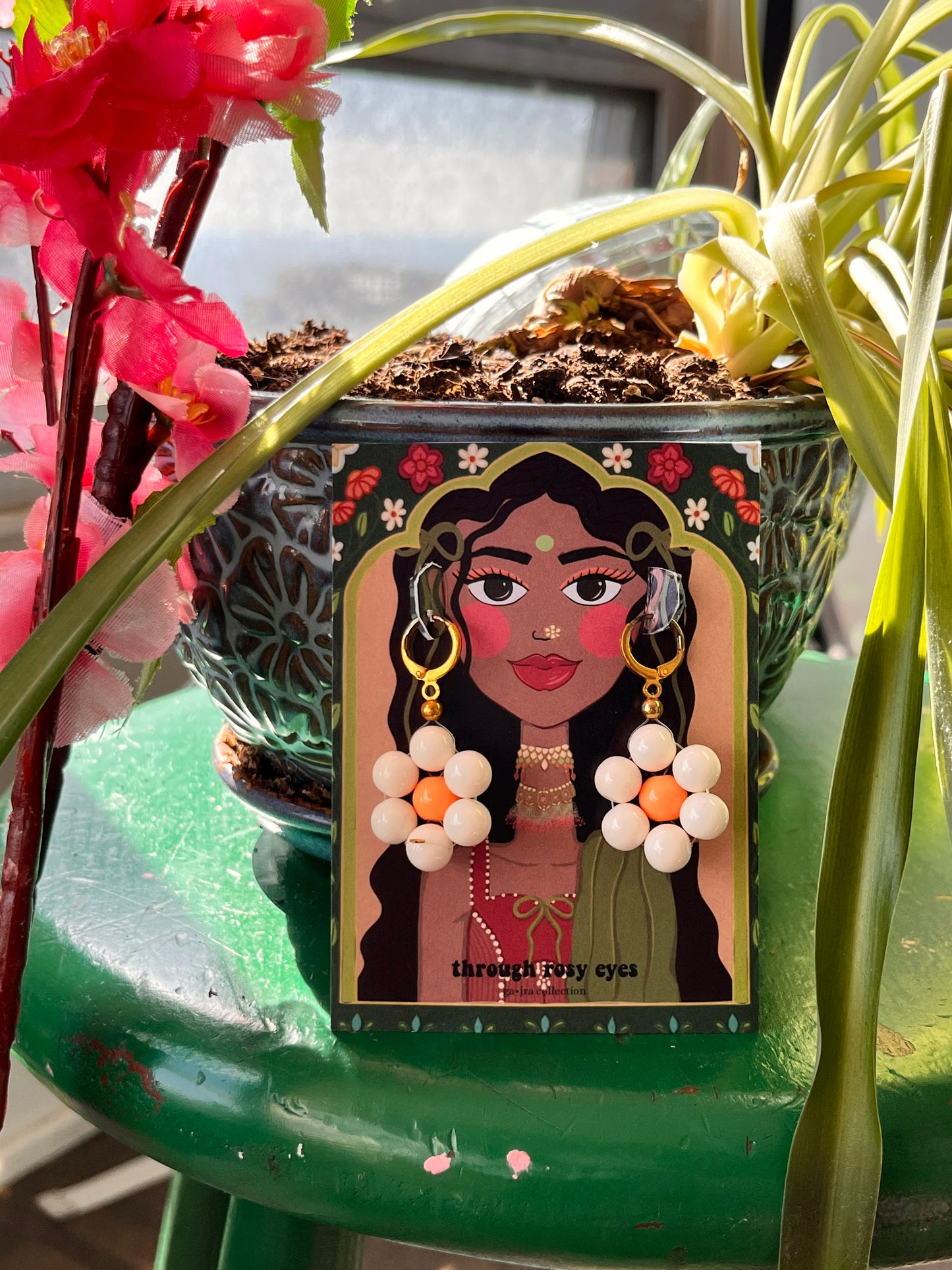 Single Flower Phool Earrings