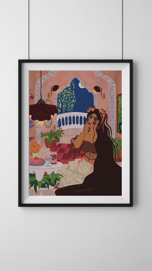 Gulabi Rasmalai (Pink Rasmalai) - Art Print