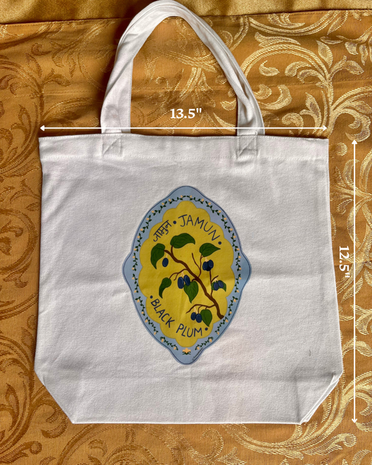 Small Black Plum Totebag