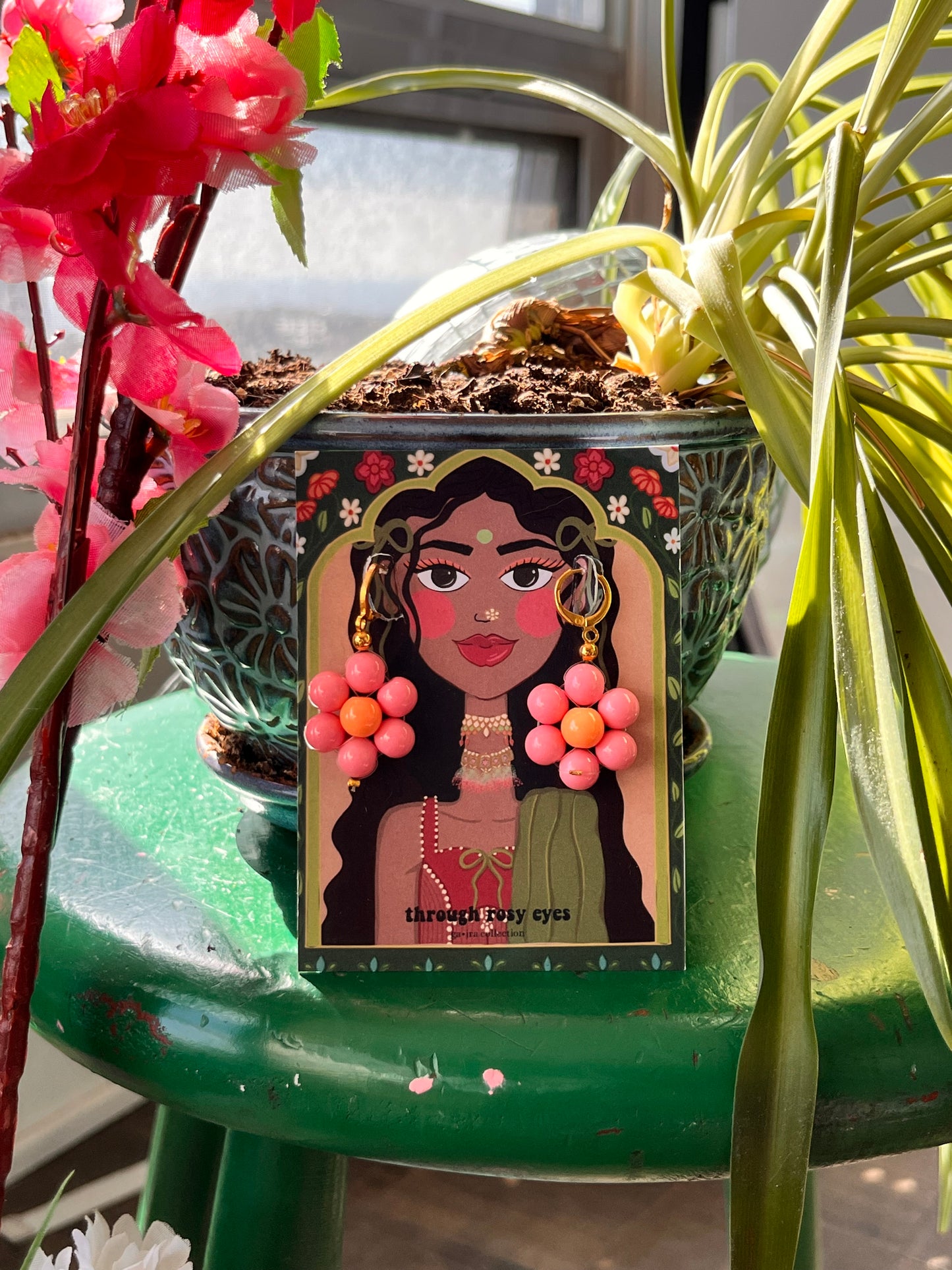 Single Flower Phool Earrings