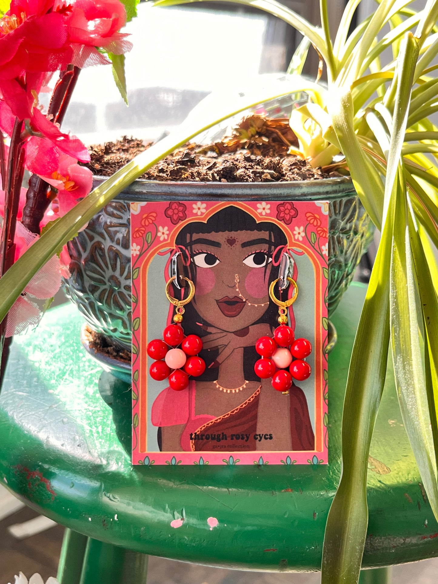Single Flower Phool Earrings