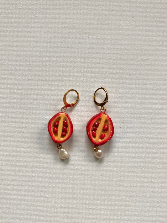 Pomegranate Pearl Earrings