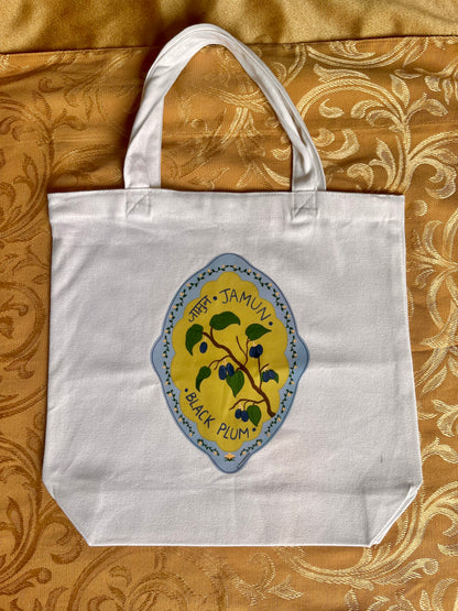 Small Black Plum Totebag