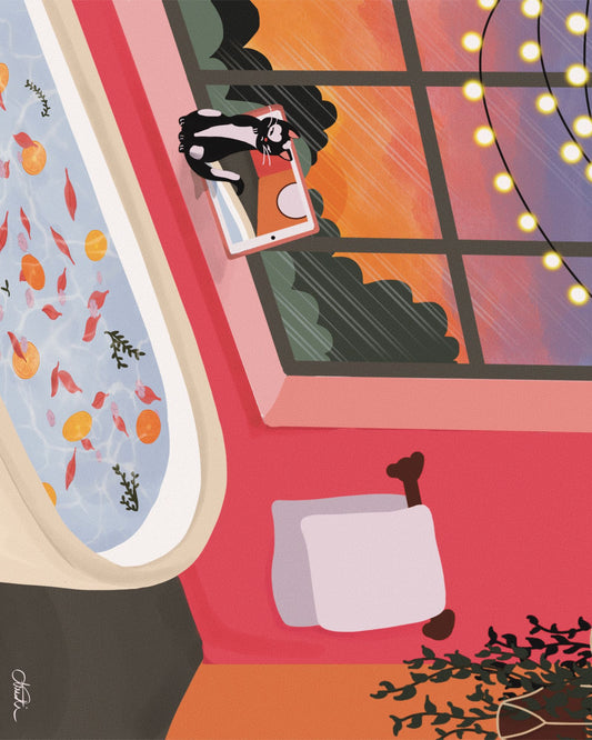 Summer Bath Art Print